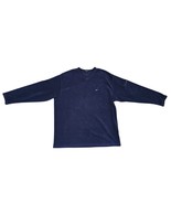 Vintage Nike Travis Scott Mini Swoosh V-Neck Fleece Sweater Blue Mens 2XL - $89.39 CAD