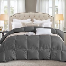 Luxurious Feather Down Comforter Queen Size,Fluffy Hotel Collection Duvet Insert - £151.86 GBP
