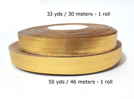 1/2&quot; 13mm wIdth - 33y 30 mts or 50y 46mts /Roll Gold Metallic Ribbon Tri... - £4.69 GBP+