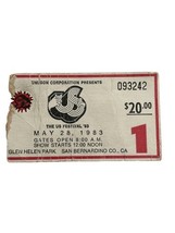 US Festival 1983 Used Concert Ticket Last Ever CLASH concert  INXS STRAY... - $80.00