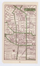 1951 Original Vintage Map Of St. Paul Minnesota Downtown Business Center - £18.75 GBP