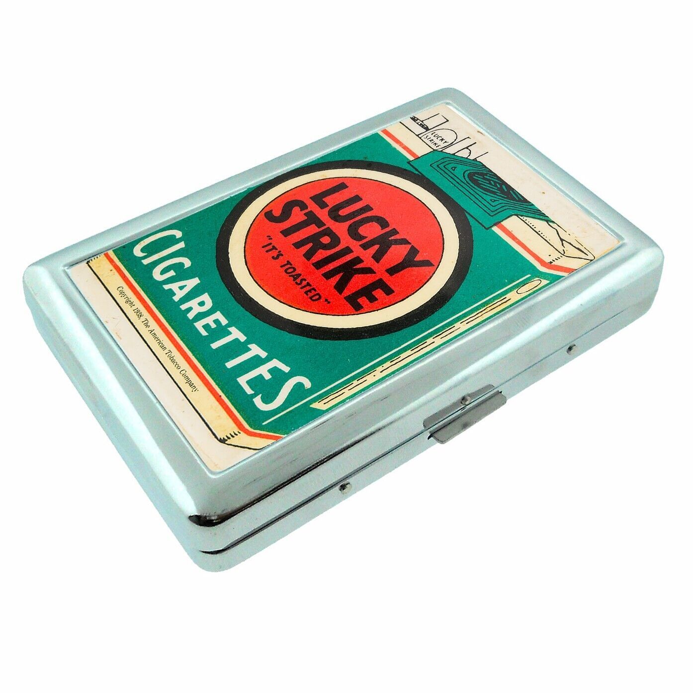 Vintage Strike Silver Metal Cigarette Case RFID Protection - $16.78