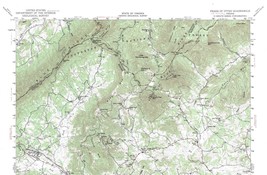 Peaks of Otter Quadrangle Virginia 1950 Topo Map USGS 15 Minute Topographic - £17.40 GBP