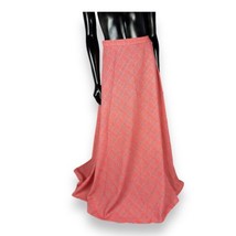 Vtg Saks Fifth Avenue Red Blue Glen Check Plaid 41” Long Skirt Polyester? Sz 12 - £22.50 GBP