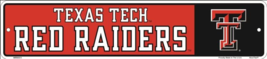Texas Tech Red Raiders Licensed Embossed 18&quot; x 4&quot; Sign NEW! - £9.37 GBP
