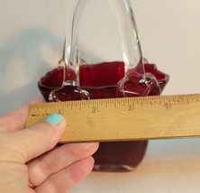 Murano Style Glass Ruby Red Purse image 7