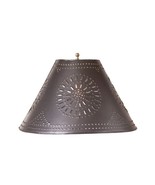 15-Inch Flared  Lamp Shade with Chisel in Smokey Black Tin - $70.15 CAD