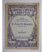 Grand Opera Librettos Collection Il Flauto Magico Mozart Songbook - £71.20 GBP