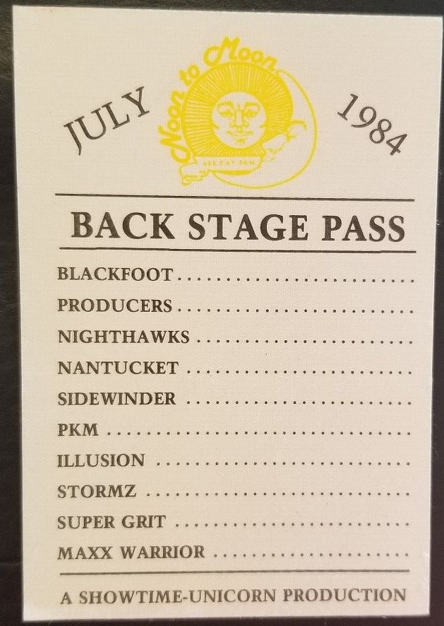BLACKFOOT / PRODUCERS / NIGHTHAWKS.. - VINTAGE CONCERT TOUR CLOTH BACKST... - $10.00