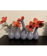 Multivase with artificial flowers  - $34.33 CAD