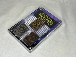 Star Wars Galactic Credit 3 Chip Piece Set, Display Plaque, Solid Metal - £108.87 GBP