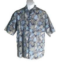 COOKE STREET Men&#39;s Short Sleeve Button Down Floral Hawaiian Shirt Large - $11.87