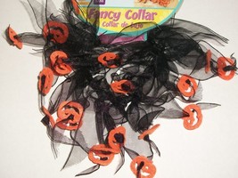 Rubies Pet Shop Black Orange Fancy Collar Scrunchie Pumpkins Small Med SM Medium - £9.61 GBP