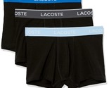 Lacoste Men&#39;s Casual Classic 3 Pack Cotton Stretch Trunks, Black/Marina-... - £39.01 GBP+