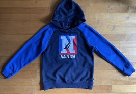 Nautica Boys Pull Over Hoodie Size 10 Blue Multi-Color - $19.78