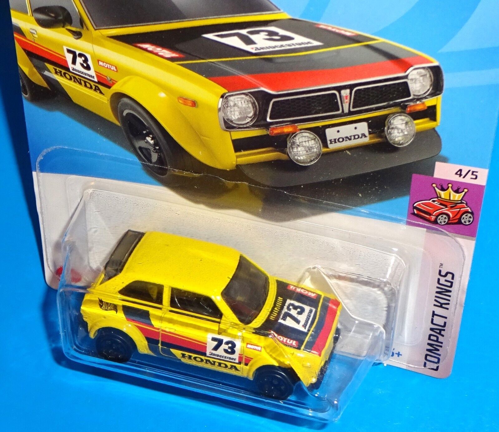 Hot Wheels 2024 Compact Kings Series #90 '73 Honda Civic Custom Yellow ...
