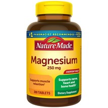 Nature Made Magnesium Oxide 250 mg Tablets, 300 Count  for Nutrition Sup... - $19.79
