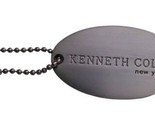 Kenneth Cole New York Metal Gunmetal Hang Tag Bag Charm Keychain Key Fob - $11.87