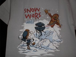 TeeFury Star Wars YOUTH XLARGE &quot;Snow Wars&quot; Snowball fight on Hoth Shirt ... - £10.35 GBP