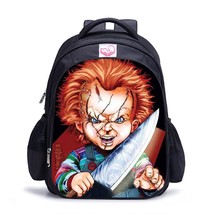 16 inch Child&#39;s Play Chucky Backpack Kids Boys Girls School Shoulder Bags Studen - £40.96 GBP