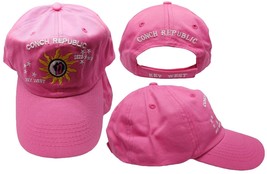 Conch Republic Key West 1828 Hot Pink Cotton Adjustable Embroidered Hat Cap - £20.45 GBP