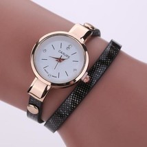 Clock Women Quartz Watches PU Leather Bracelet Fashion Ladies Watch - £23.97 GBP