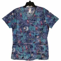 Disney Winnie the Pooh piglet &amp; Eeyore “thanks for the lift” scrub top size M - £20.29 GBP