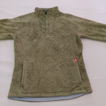 The North Face Mossbud Fleece 1/4 Zip Pullover Jacket ABXM Green Women's Small image 8