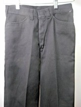Koratron 1960s Trousers 25x28 Twill Black Slacks Pants Permanent Press  - $24.99
