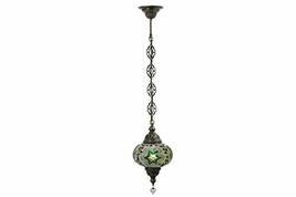 LaModaHome Turkish Moroccan Handmade Mosaic Glass One Chain Ceiling Lamp Light w - £85.14 GBP