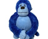 Its All Greek To Me Plush  Blue Monkey Stuffed Animal Belly Button - $11.92