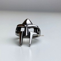 Spartan Helmet Ring, Gladiator&#39;s Helmet Ring, Solid 925 Sterling Silver, Warrior - £43.82 GBP