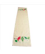 Home Sweet Home Cotton Table Runner 16x70 Inches Appliqued Leaves and Birds - $236.60 MXN