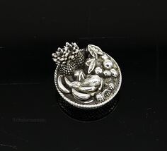 925 sterling silver fruit basket for puja or worshipping pooja article s... - $87.11