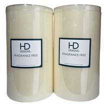 Unscented Pillar Candle, 4 x 7 inches, HD DESINGNS , High quality Wax Pair of 2 - £13.43 GBP