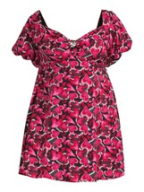 Madden NYC Juniors Plus Size Balloon Sleeve Cutout Dress Multicolor Size S(3-5) - £21.35 GBP