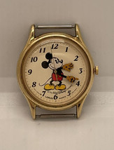Vintage Disney Lorus Mickey Mouse Watch Case Gold Tone No Band needs bat... - $14.01