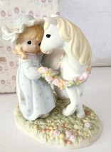 Precious Moments PEACE IN THE VALLEY Limited Ed Figure 649929 Girl Horse 1999 - $74.95