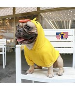 Yellow Duck Costume Dog Puppy Fleece Pet Cat Clothes Hoodie Bulldog Chih... - £8.71 GBP+