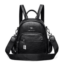 Multifunction Small Backpacks For Girls Soft Leather Backpack Women Shoulder Bag - £37.39 GBP