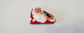 Coca Cola Coke Magnet Christmas Santa Claus Drinking From Bottle - $9.95