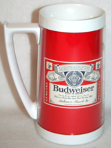 Vintage BUDWEISER BEER Classic Logo LABEL Thermo Serv Insulated MUG CUP Bud - $12.86