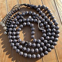 Huge sofi muslim 13.5 mm 100 beads Black Coral Prayer beads Yusr yemen  200 gram - £1,147.47 GBP