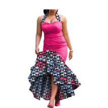 Women&#39;s Girl Dress African Custom Summer Women&#39;s Party Dress Multi Color... - $190.00
