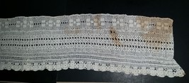 Vintage Handmade Crochet Table Runner or Mat 58 by 11.5 inches - $27.99