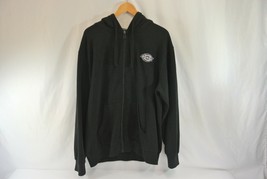 Dickies Men&#39;s Black Hooded Sweatshirt w/ Zipper Horseshoe Logo Mens XXL ... - £11.56 GBP