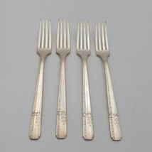 Set of 4 Oneida Grenoble Prestige Silverplate Dinner Forks Vintage 1938 - $569.79 MXN