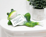 Corny Green Frog With Hello Sweet Cheeks Sign Decorative Toilet Topper F... - $20.99