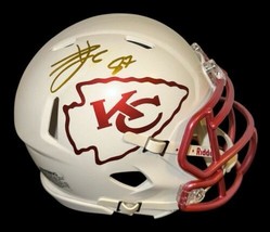 TRAVIS KELCE AUTOGRAPHED SIGNED KANSAS CITY CHIEFS FOOTBALL MINI HELMET ... - £230.60 GBP