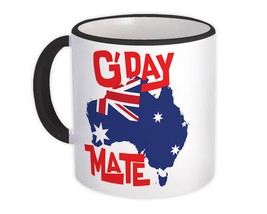 AUSTRALIA Map : Gift Mug Australian Aussie Flag Expat Good Day Mate Country Souv - £12.70 GBP